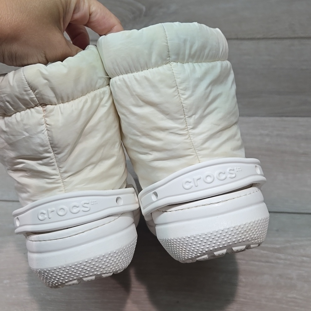 Crocs Women High Top White Clog Boots Shoes Sz 7 - Picture 5 of 10